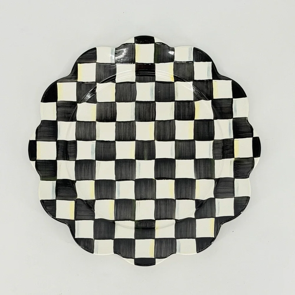 MacKenzie-Childs Courtly Check Petal Platter 16
